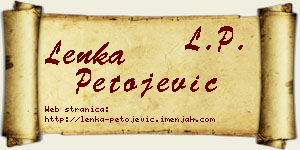 Lenka Petojević vizit kartica